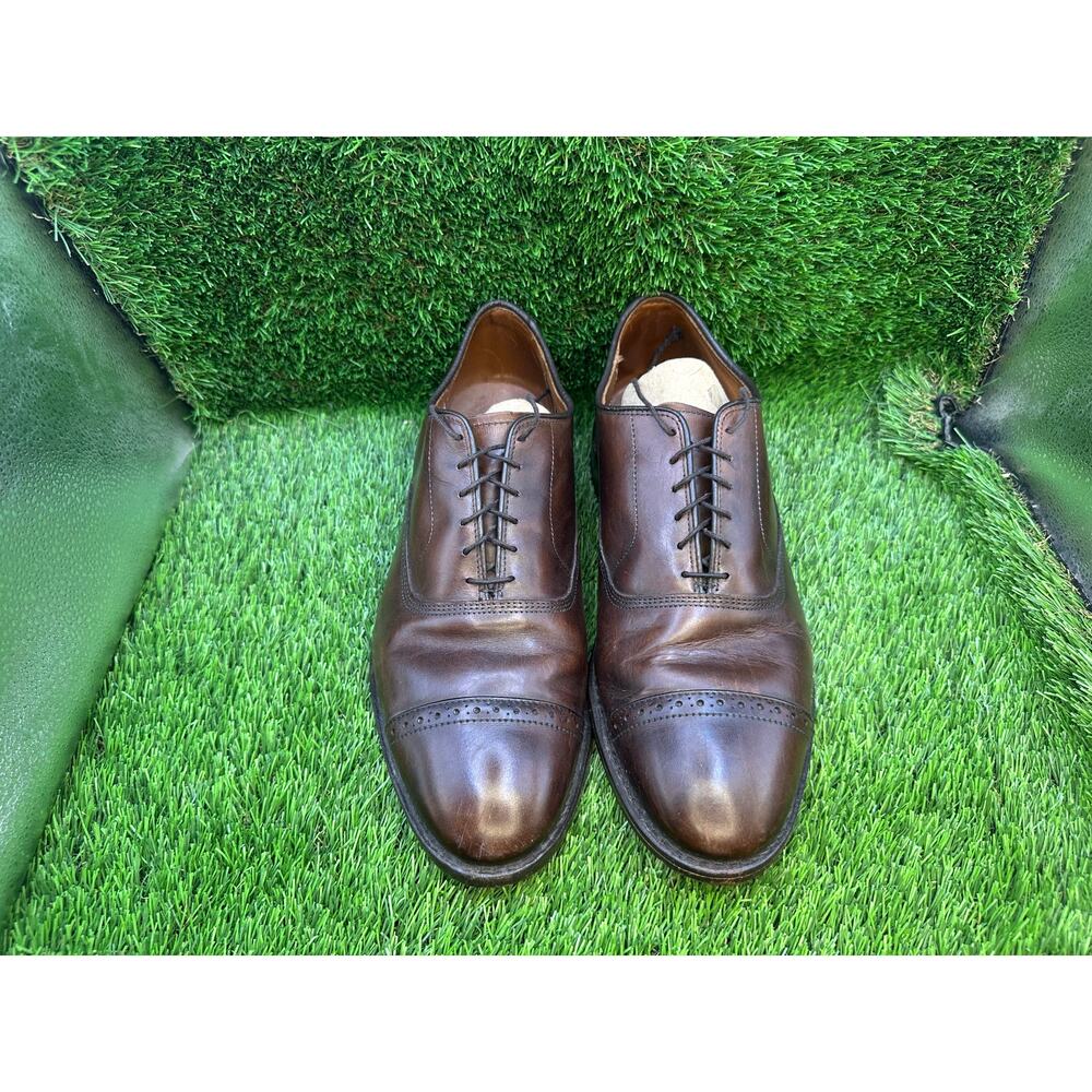 Allen Edmonds Fifth Avenue Oxford Dress Shoes Men's 9.5 Brown Leather Cap Toe - Picture 5 of 15